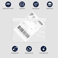 100 pochettes transparentes pour étiquettes d'expédition, auto-adhésives, pour listes de colisage et documents, pour l'emballage logistique