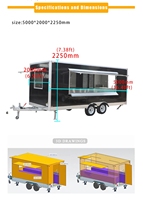 Remorque alimentaire mobile sur mesure, taille personnalisable, intérieur sur mesure, en acier inoxydable et verre trempé pour hot-dogs, glaces et plus - Modèle ORANGE T2