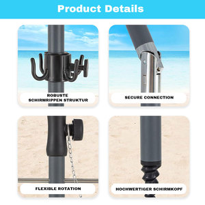 La migliore vendita di ombrelloni <span class=keywords><strong>da</strong></span> spiaggia regolabili leggeri e portatili con tenda - Product Image 3