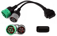Cable de extensión de diagnóstico OBD II de perfil bajo, macho a hembra, con 16 pines completamente conectados para herramienta de escaneo y lector de códigos, 30 cm
