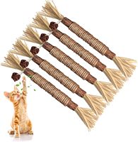 Mainan Kucing dari Batang Silvervine untuk Kucing Indoor, Mainan Kunyah Kucing dan Anak Kucing dari Matatabi Silvervine untuk Pengunyah Agresif, Membersihkan Gigi