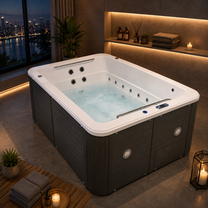 Piscine Spa HG <span class=keywords><strong>avec</strong></span> fonction de massage par hydrojets, nouveau modèle très vendu, jacuzzi extérieur blanc moderne pour la relaxation - Product Image 1