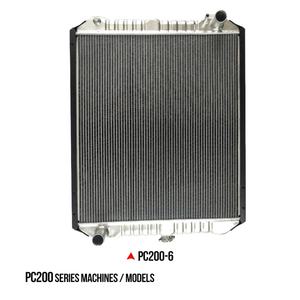 Radiador para Komatsu PC200-6, Núcleo de Radiador 206-03-61411 2060361411, Tanque de Agua de Aluminio, Sistema de Refrigeración, Repuesto para Motor 6D102 - Product Image 1