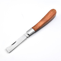 Couteau de greffage pliant en acier inoxydable avec manche en bois, tactique, EDC, pour la chasse, le jardinage, le camping, portable, support OEM ODM