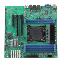 Motherboard X99 ATX, dengan Intel V3 V4 Xeon E5 prosesor Kombo LGA2011 6 * DDR4 tampilan VGA Antarmuka SATA untuk Server NAS
