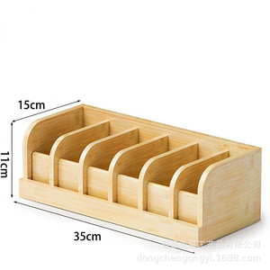Caja de almacenamiento de cinturones de bambú, organizador rectangular con múltiples compartimentos para guardar corbatas y correas de cuero en el armario, soporte de exhibición. - Product Image 3