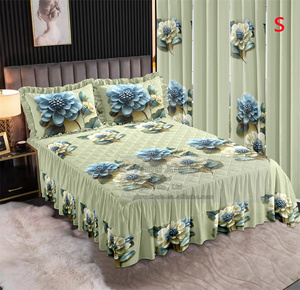 Set di 7 pezzi <span class=keywords><strong>con</strong></span> <span class=keywords><strong>tende</strong></span> da <span class=keywords><strong>letto</strong></span> trapuntato completo arredamento per la camera da <span class=keywords><strong>letto</strong></span> tessuti moderni per la casa - Product Image 3