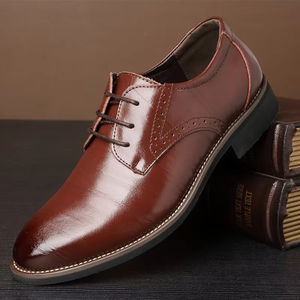 Chaussures habillées formelles de qualité supérieure pour hommes, confortables et élégantes, fabriquées à la main, sur mesure, augmentant la taille, disponibles en hiver - Product Image 4