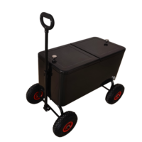 Chariot isotherme roulant 73L en métal, très populaire, avec poignée de traction et roues, pour garder les boissons fraîches lors de vos fêtes