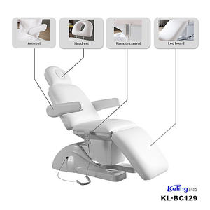 Lit de beauté d'exposition avec commande au pied intégrée Table de <span class=keywords><strong>massage</strong></span> électrique Mobilier de salon Fauteuil facial spa à base métallique - Product Image 6