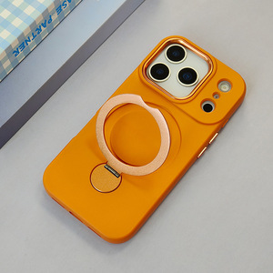 เคสโทรศัพท์แบบหมุนได้ 360 องศา พร้อมกรอบโลหะสีสันสดใส  สำหรับ iPhone 17 16 15 14 Pro และ Samsung - Product Image 1