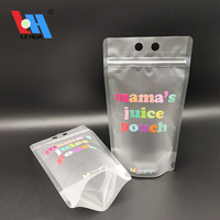 Sachets de thé au lait en plastique stratifié avec fermeture à glissière, noir, personnalisé, pochette avec Logo