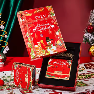 Vente en gros Ensemble cadeau de maquillage de Noël <span class=keywords><strong>Rouge</strong></span> <span class=keywords><strong>à</strong></span> lèvres en velours mat imperméable longue durée 3 pièces en 1 sac en cuir - Product Image 6