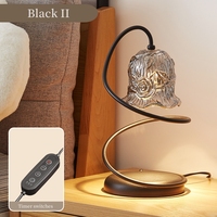 Lampe chauffe-bougie électrique esthétique avec base en bois moderne, brûleur de cire sans flamme sûr pour la décoration intérieure
