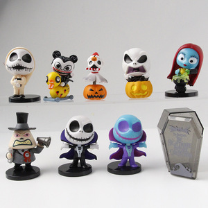 Set di 9 Pezzi Nightmare Before Christmas, Statuette di <span class=keywords><strong>Jack</strong></span> <span class=keywords><strong>Skellington</strong></span>, Modellini da Collezione, Ornamenti da Scrivania per Halloween - Product Image 5