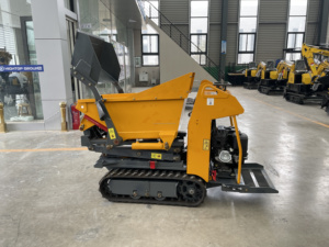 KOSTENLOSER VERSAND!! hydraulische 300kg Tragfähigkeit Loncin Benzinmotor angetrieben Barrow <span class=keywords><strong>Mini</strong></span> Track <span class=keywords><strong>Dumper</strong></span> - Product Image 4