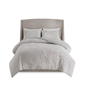 Ensemble de housse de couette florale en chenille de coton tufté DB, 3 pièces - Product Image 2