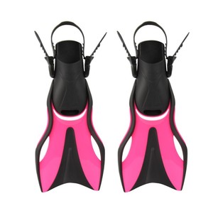 Palmes de plongée réglables pour l'entraînement à la natation, à talon ouvert, pour enfants et adultes, couleur bleu-noir, matériau TPEPP - Product Image 4