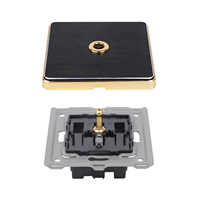 Interrupteur mural tactile Touchmi EU/UK en aluminium, 1/2/3 gangs, 1 voie, style rétro de luxe, pour usages multiples