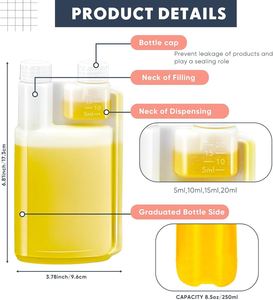 20ml <b>50ml</b> 65ml HDPE Brown Orange Cylinder Reagent <b>Bottles</b> with Screw Cap for Mindray BS800 Analyzers Medicine Use Screen Printed - Product Image 2