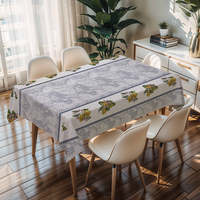 Nappe de Noël rectangulaire à motifs en PVC pour les fêtes et événements