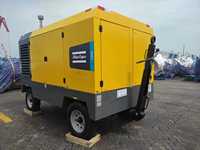 Compresseur d'air portable diesel Atlas Copco Cummins à injection d'huile, compresseur à vis pour le forage de puits d'eau