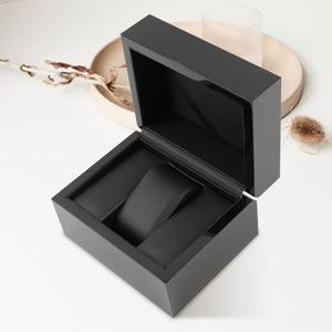 Business fashion Men's Watch Storage box Custom logo exquisite luxury black square wood watch box