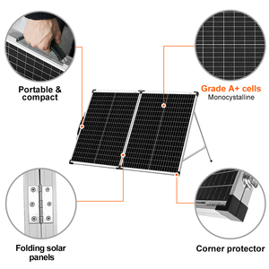 DOKIO 18V 100W Panneau Solaire Pliable Chine 10A 12V Contrôleur Cellule Photovoltaïque Pliable/Système Chargeur Panneau Solaire - Product Image 3