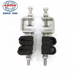 Abrazadera de Alimentación de un Solo Orificio ANSHI, Soporte de <span class=keywords><strong>Cable</strong></span> de <span class=keywords><strong>Fibra</strong></span> <span class=keywords><strong>Óptica</strong></span> de Triple Pila, PP/ABS, Acero Inoxidable, Perno M8, Redes 3G/4G FTTH - Product Image 6