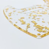 Plaque de protection de guitare électrique transparente en acrylique avec feuille d'or exquise, embossée ST SQ, accessoire de guitare de haute qualité