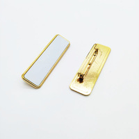 Placa de Identificación Personalizada con Diseño DIY, Logotipo Personalizado, Botón Magnético, Rectángulo en Blanco para Sublimación