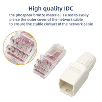 Réseau UTP Mâle CAT5e CAT6 CAT6a prise modulaire sans outil connecteur rj45 non blindé outil module de prise trapézoïdale gratuit