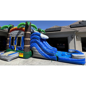 Château gonflable commercial pour enfants et adultes avec toboggan aquatique, certifié CE, respectueux de l'environnement, capacité de 1000 kg - Product Image 6