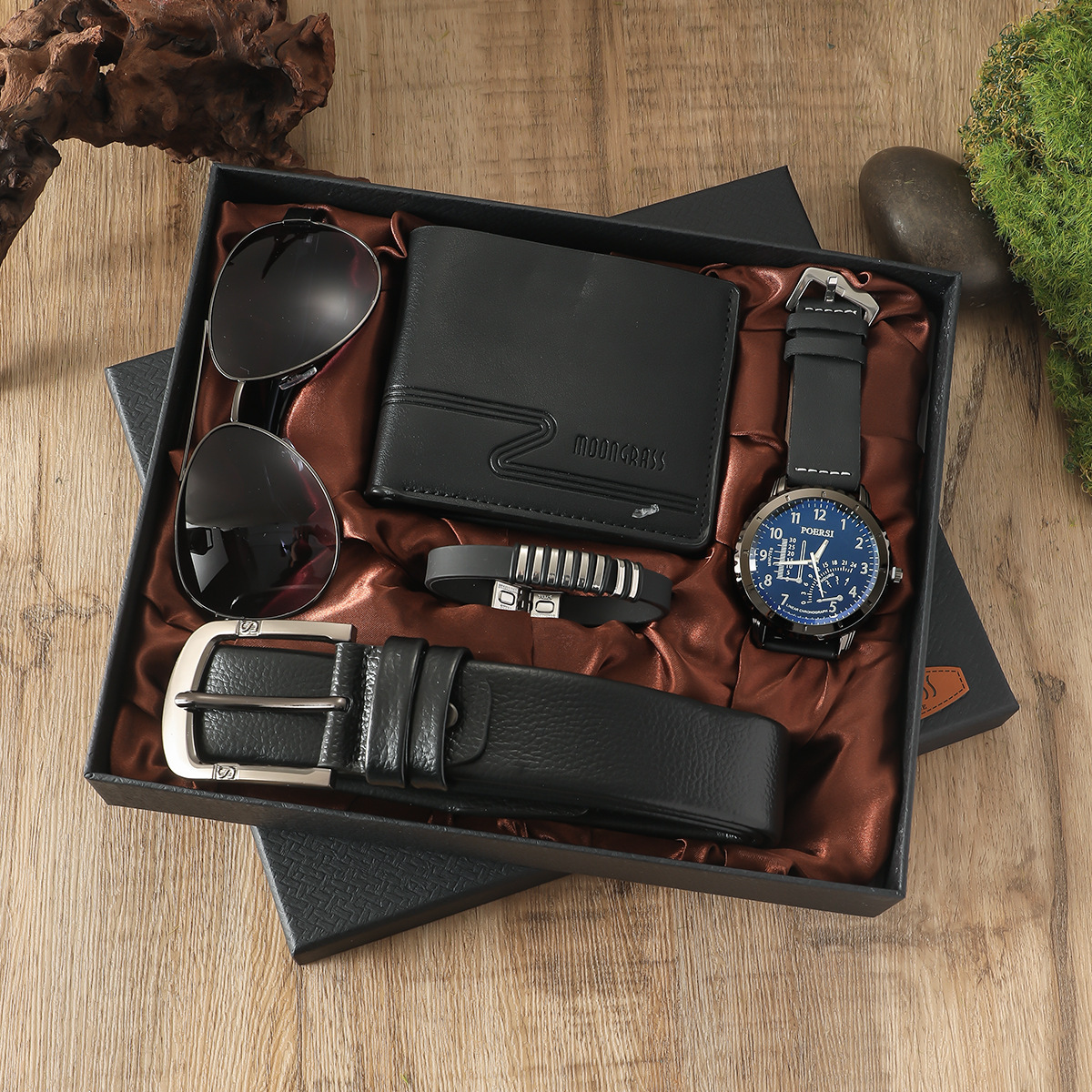 Sunglasses+ Wallet +Watch +Belt+wristband