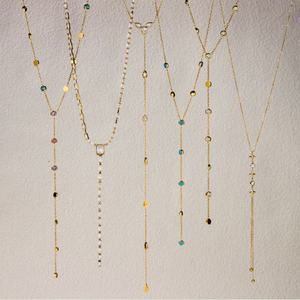 Collar de Oro Antideslustre de Moda, 18K, Acero Inoxidable Real, Joyería Fina, Collares de Circonio para Mujer - Product Image 1