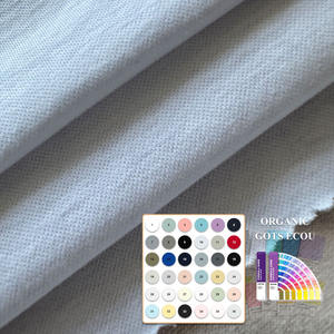 Tejido de algodón orgánico certificado 40s 200gsm 160cm Enclavamiento para <span class=keywords><strong>Bayby</strong></span> Wear - Product Image 5