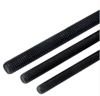 Factory Direct DIN975 Full Thread Stud Rod 4.8/8.8 Carbon Steel Zinc Plated M10 M12 M14 Black Finish