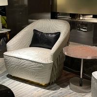 Fauteuil de salon individuel en cuir véritable écologique, finition miroir or champagne, style nordique, pour salon