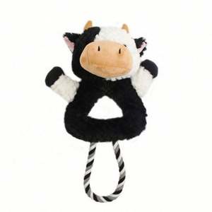 Juguetes de peluche para perros con forma de triángulo, juguetes chirriantes de cuerda interactivos para masticar para perros - Product Image 4