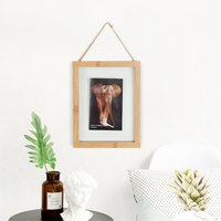 Double verre naturel moderne 4x6 5x7 8x10 10*10 pouces bois flottant cadres photo pour la décoration murale de la maison