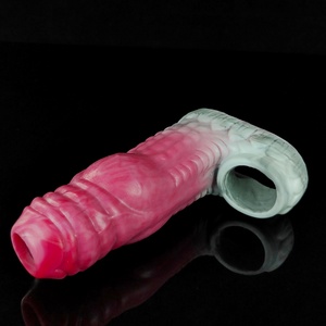 FAAK Dog Knot Penis Sleeve Extender Silicone <b>Dildo</b> Enlargement Fantasy Sex Toys for Men Delay Ejaculation Intimate Sex Shop - Product Image 5