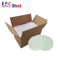 Stock américain 120 pièces/paquet ébauches de sublimation dessous de verre Photo personnalisé 3.9in rond avec coussinets de pied pour la vente en gros en vrac