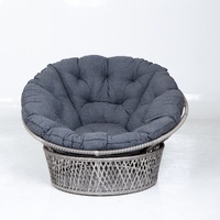 Chaise de jardin moderne et portable Joyeleisure, tube en aluminium, rotin en forme de losange, canapé Papasan, salon, cour, entrepôt, hôtel