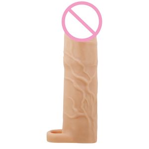 Yeniden yapay Penis artırıcı kauçuk Dick erkek horoz genişletici Penis uzatma kollu erkekler için Comdom - Product Image 3