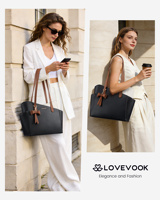 LOVEVOOK Sac à main et sac à bandoulière tendance pour femme de 12,5 pouces, petit sac fourre-tout avec fermeture éclair en cuir PU 2026