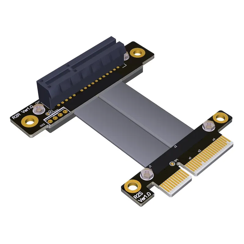 PCIe 3.0x4 Verlengkabel PCI Express 4x Grafische SSD Extender Riser Card Kabels Verticale 90 Graden pcie gen3.0 32gbps