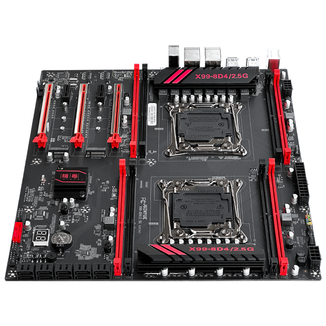 Original New X99M 8D4 DDR4 CPU E5 V3 V4 LGA2011-3 Dual CPU Slot ATX for Server and Pc Household Use Gaming Motherboard