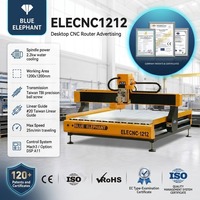 Routeur CNC miniature 6090 1212 économique pour le bois, machine de gravure de type bureau avec broche à refroidissement par eau pour meubles en bois