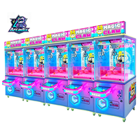 Marwey Machine de jeu d'arcade commerciale d'intérieur à monnayeur, grue à pinces double pour poupées et jouets de collection, machine à griffes à cadeaux à vendre