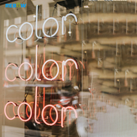 Yumrebow — panneau d'éclairage néon avec lettres, Led, pour café, Table, tatouage, vente en gros